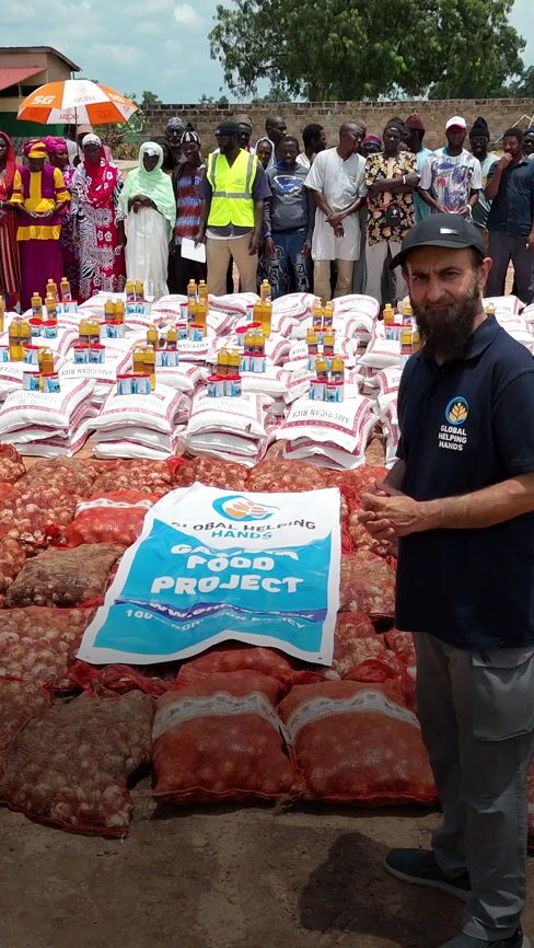 Food packs for a remote village in The Gambia